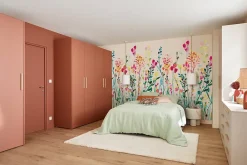 GoodHome Papier peint panoramique intissé Sinopia fleurs multicouleurs L.280 x l.159 cm- Papier Peint Panoramique|Papier Peint