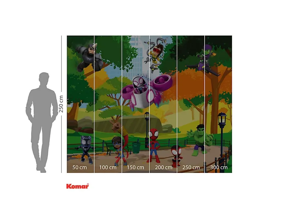 Komar Papier Peint Panoramique<Papier peint panoramique sur intissée de - Marvel Spidey Scavenger Hunt - Taille: 300 x 250 cm