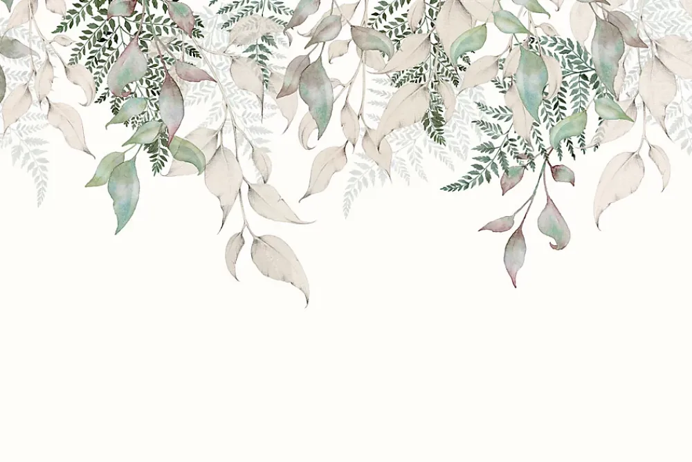 Acte Déco Papier peint panoramique Esprit nature, Crême 300 x 250cm- Papier Peint Panoramique