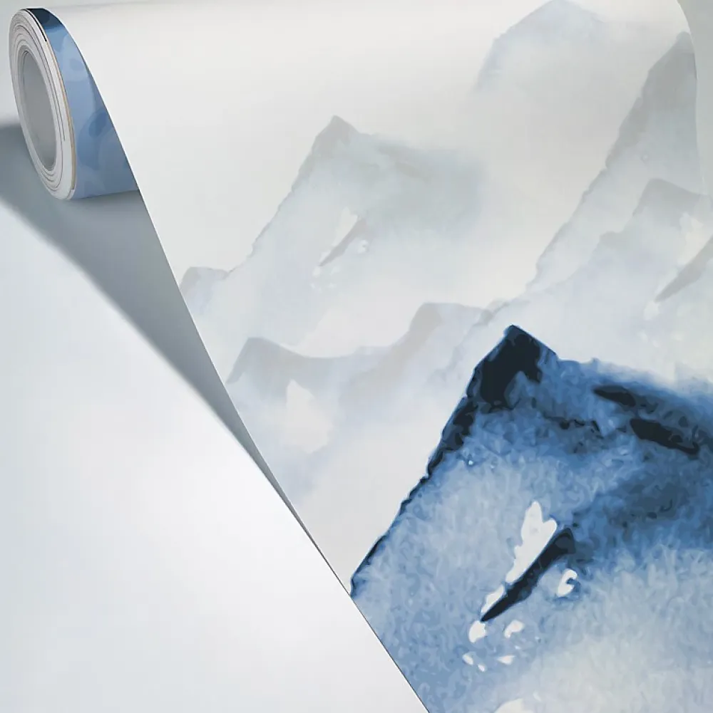99DECO Papier peint panoramique - Yukon - Bleu - intissé : 150g/m² - 5 lés : 240x270cm- Papier Peint Panoramique