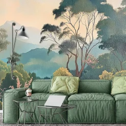 Wallarena Papier Peint Panoramique Intissé 3D Jungle Nature Foret 400x280 cm - Colle Inclus - Moderne XXL Papier Peint por Chambre Salon- Papier Peint Panoramique