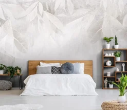 Wallarena Papier Peint Panoramique Intissé Béton Boho 350x250 cm - Colle Inclus - Chambre et Salon - Moderne Papier Peint- Papier Peint Panoramique