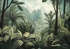 Wallarena Papier Peint Panoramique Intissé Nature Foret Jungle 400x280 cm - Colle Inclus - Moderne XXL Papier Peint por Chambre Salon- Papier Peint Panoramique