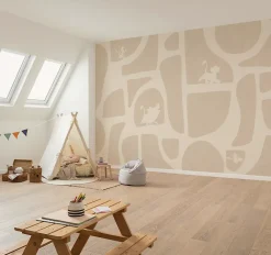 Komar Papier peint panoramique sur intissée de - Disney The Lion King Animals and Shapes - Taille: 400 x 250 cm- Papier Peint Panoramique
