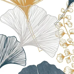 99DECO Papier Peint Panoramique<Papier peint panoramique - Gingko - Multicolore - intissé : 150g/m² - 5 lés : 240x270cm