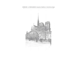 Lé Papiers de Ninon Papier peint panoramique Notre Dame - Noir- Papier Peint Panoramique