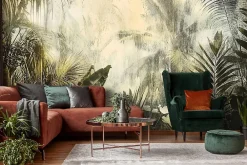 Wallarena Papier Peint Panoramique<Papier Peint Panoramique Intissé Feuilles Vintage 350x250 cm - Colle Inclus - XXL Papier Peint por Chambre Salon