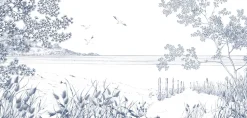 Acte Déco Papier peint panoramique Côtes Sauvages, Bleu 300 x 250cm- Papier Peint Panoramique