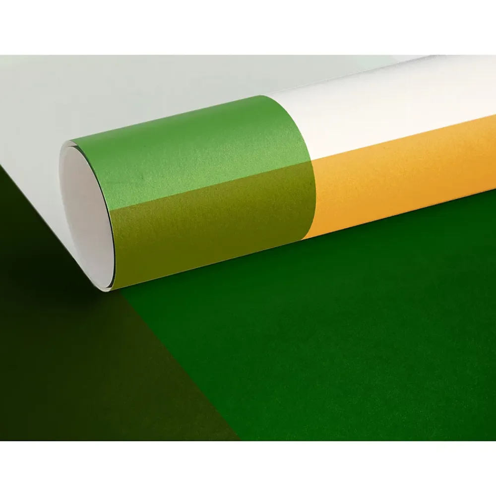 IDPanneaux Papier Peint Panoramique<Papier peint panoramique intissé géométrique superposé, vert, jaune, marron, 4 lés, L.280 x l.200cm