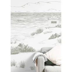 99DECO Papier peint panoramique - Cap Ferret - Vert - intissé : 150g/m² - 9 lés : 432x270cm- Papier Peint Panoramique