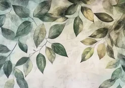Wallarena Papier Peint Photo Pour Chambre Feuilles Vert Nature 350x250 cm- Papier Peint Panoramique