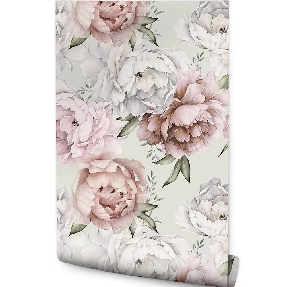 Muralo Papier Peint<Papier Peint PIVOINES Feuilles Nature Pour La Chambre