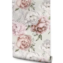 Muralo Papier Peint<Papier Peint PIVOINES Feuilles Nature Pour La Chambre