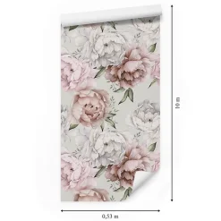 Muralo Papier Peint<Papier Peint PIVOINES Feuilles Nature Pour La Chambre
