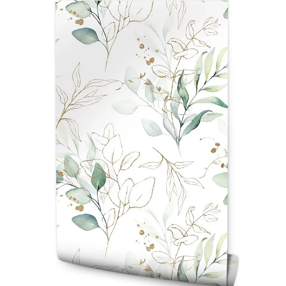 Muralo Papier Peint<Papier Peint Pour Chambre FEUILLES Aquarelle Nature