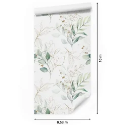 Muralo Papier Peint<Papier Peint Pour Chambre FEUILLES Aquarelle Nature