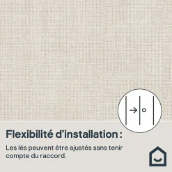 GoodHome Papier Peint<Papier peint pré-encollé Easy Roll vinyle intissé uni grège l.53 x L.1005 cm, Coppins