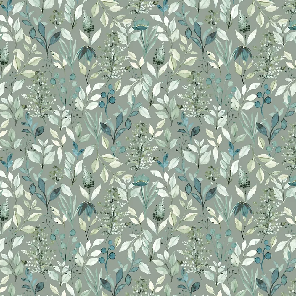 GoodHome Papier peint pré-encollé vinyle intissé fleuri Easy Roll Begonia vert l.53 x H.1005 cm- Papier Peint