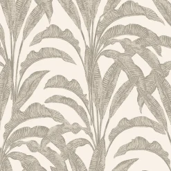 GoodHome Papier Peint<Papier peint pré-encollé vinyle intissé feuillage Easy Roll Duffy feuillage beige l.53 x H.1005 cm