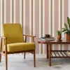 GoodHome Papier Peint<Papier peint pré-encollé vinyle intissé rayures rose Easy Roll Penrose l.53 x H.1005 cm