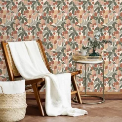 GoodHome Papier Peint<Papier peint pré-encollé vinyle intissé fleuri Easy Roll Bahulu multicolore l.53 x H.1005 cm