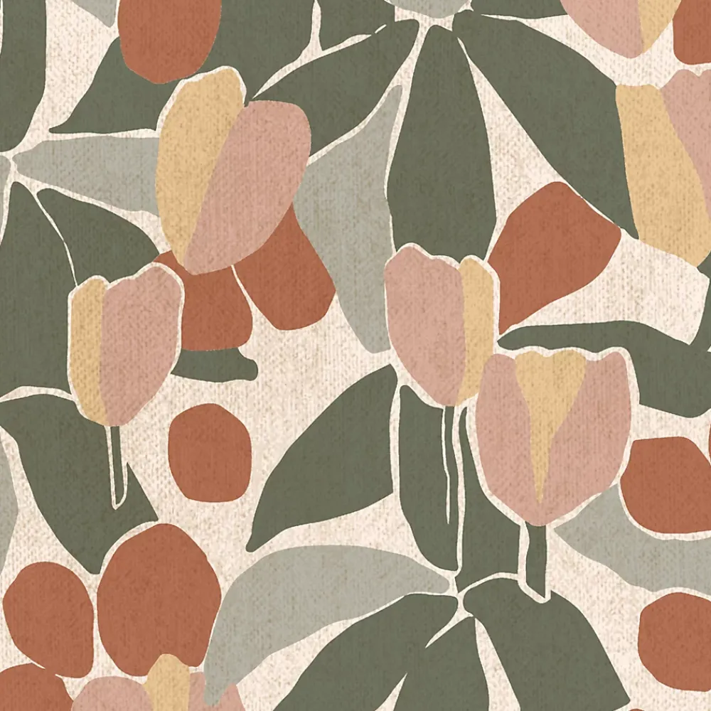 GoodHome Papier Peint<Papier peint pré-encollé vinyle intissé fleuri Easy Roll Bahulu multicolore l.53 x H.1005 cm