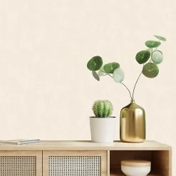 GoodHome Papier Peint<Papier peint pré-encollé vinyle intissé uni beige Easy Roll Coppins l.53 x H.1005 cm