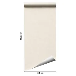 GoodHome Papier Peint<Papier peint pré-encollé vinyle intissé uni beige Easy Roll Coppins l.53 x H.1005 cm
