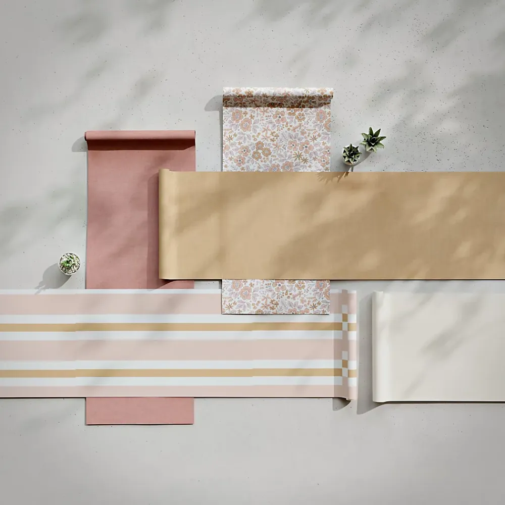 GoodHome Papier Peint<Papier peint pré-encollé vinyle intissé uni terracotta Easy Roll Coppins l.53 x H.1005 cm