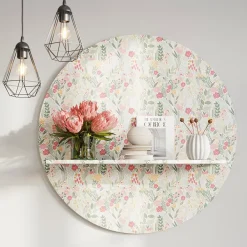 GoodHome Papier peint pré-encollé vinyle intissé fleuri Easy Roll Aristea multicolore l.53 x H.1005 cm- Papier Peint