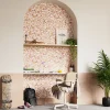 GoodHome Papier peint pré-encollé vinyle fleuri Easy Roll Aani fleurs terracotta, rose l.53 x H.1005 cm- Papier Peint