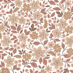 GoodHome Papier peint pré-encollé vinyle fleuri Easy Roll Aani fleurs terracotta, rose l.53 x H.1005 cm- Papier Peint