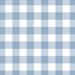 99Deco Papier Peint Panoramique<Papier peint raccordable - Vichy - Bleu - intissé : 150g/m² - 4 lés : 192x270cm