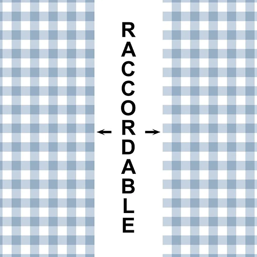 99Deco Papier Peint Panoramique<Papier peint raccordable - Vichy - Bleu - intissé : 150g/m² - 4 lés : 192x270cm