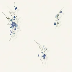 Décoweb Papier Peint<Papier peint vinyle expansé sur intissé - Aquarelle - Fleurs bleues - Rouleau(x)