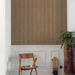 Grandeco Papier Peint<Papier peint vinyle expansé sur intissé effet lattes de bois foncé L.1005 x l.53cm