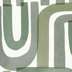 Lutèce Papier peint vinyle intissé Abaca vertigo géométrique vert L.1001 x l.53cm- Papier Peint
