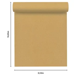 GoodHome Papier peint vinyle intissé uni aspect tissu jaune moutarde L.1005 x l.53cm , Mythe- Papier Peint