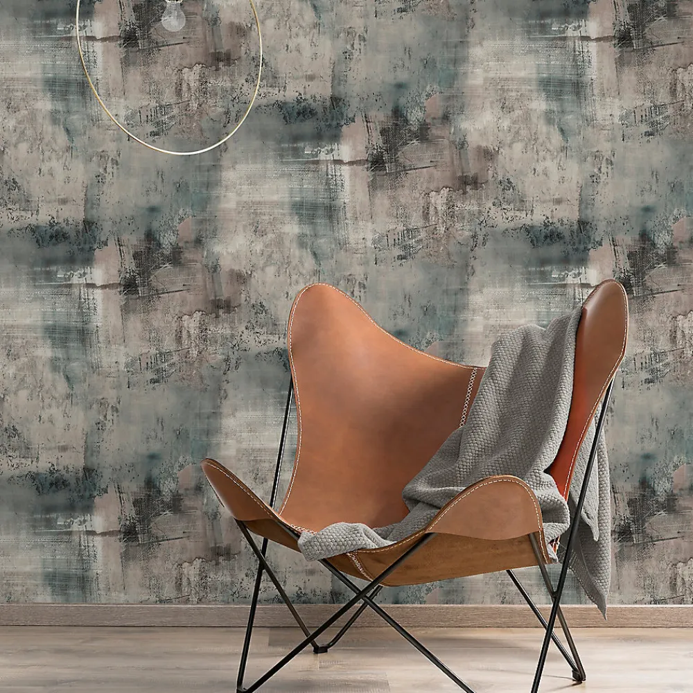 GoodHome Papier Peint<Papier peint Vinyle Intissé Elmas gris
