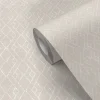 GoodHome Papier peint vinyle intissé Kohev géométrique beige L. 10,05m x l. 0,53m- Papier Peint
