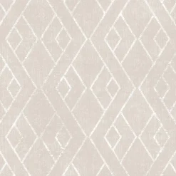 GoodHome Papier peint vinyle intissé Kohev géométrique beige L. 10,05m x l. 0,53m- Papier Peint