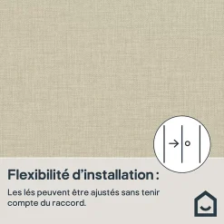 GoodHome Papier peint vinyle intissé uni structuré beige L.1000 x l.52 cm Shung- Papier Peint