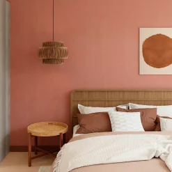 GoodHome Papier Peint<Papier peint vinyle intissé uni orange terracotta L.53 x l.1005 cm Tille