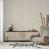 Lutece Papier Peint<Papier peint vinyle intissé beige L.1005 x l.53cm, Lutèce Sillon aqua