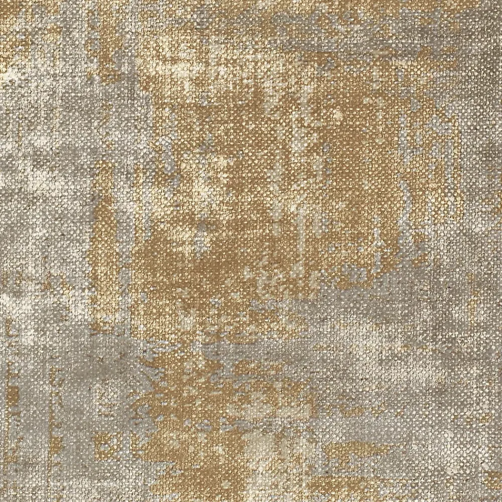 GoodHome Papier peint Vinyle Intissé Giana gris clair et ocre- Papier Peint
