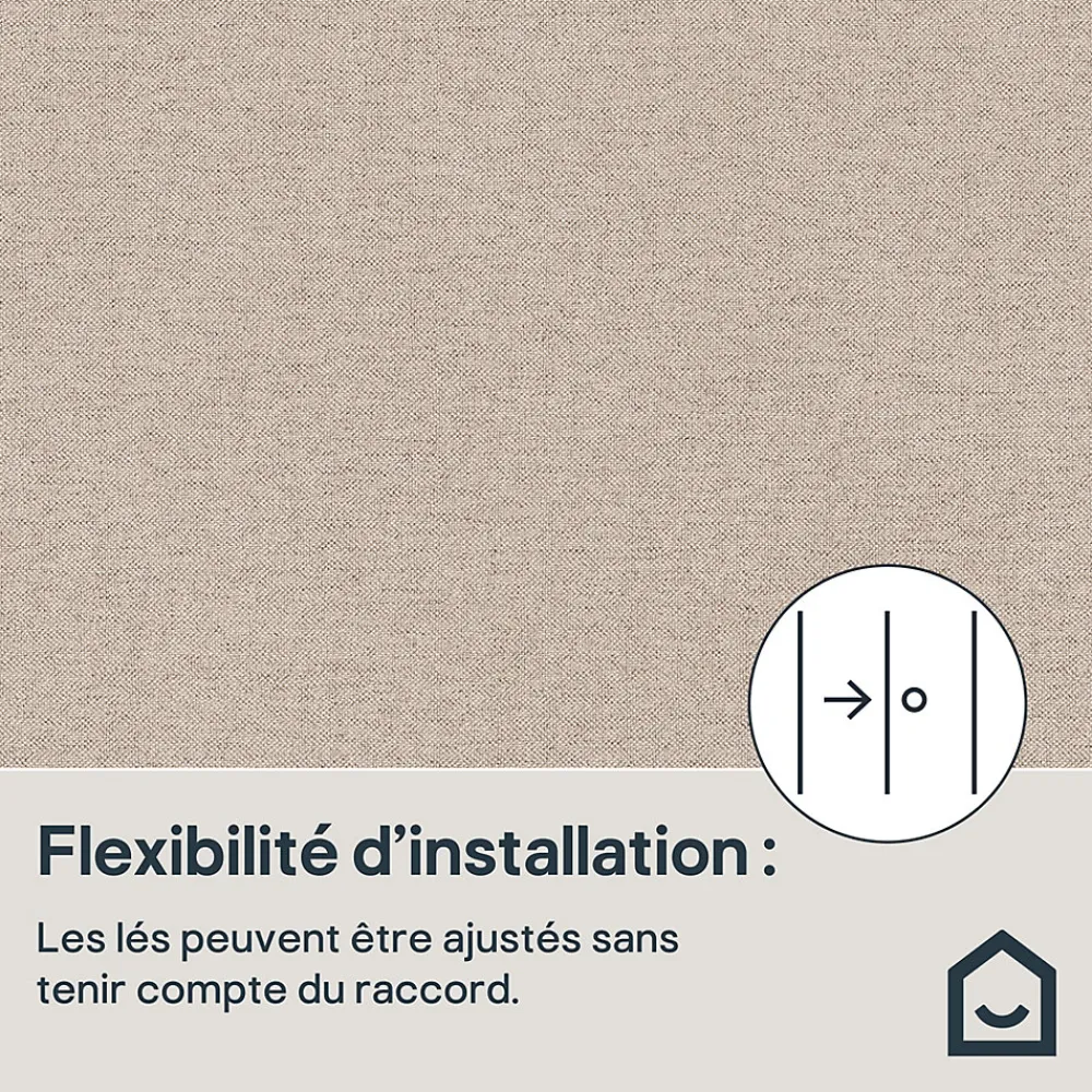 GoodHome Papier peint Vinyle Intissé Giana gris clair et ocre- Papier Peint