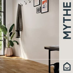 GoodHome Papier Peint<Papier peint vinyle intissé uni aspect tissu beige clair L.1005 x l.53cm , Mythe