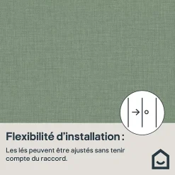 GoodHome Papier peint vinyle intissé uni structuré vert L.1000 x l.52 cm Shung- Papier Peint