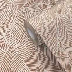 GoodHome Papier Peint<Papier peint vinyle intissé Gebu motif palmier rose L. 10,05m x l. 0,53m