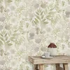 Erismann Papier peint vinyle intissé végétal vert L.1005 x l.53cm, Secret grove- Papier Peint